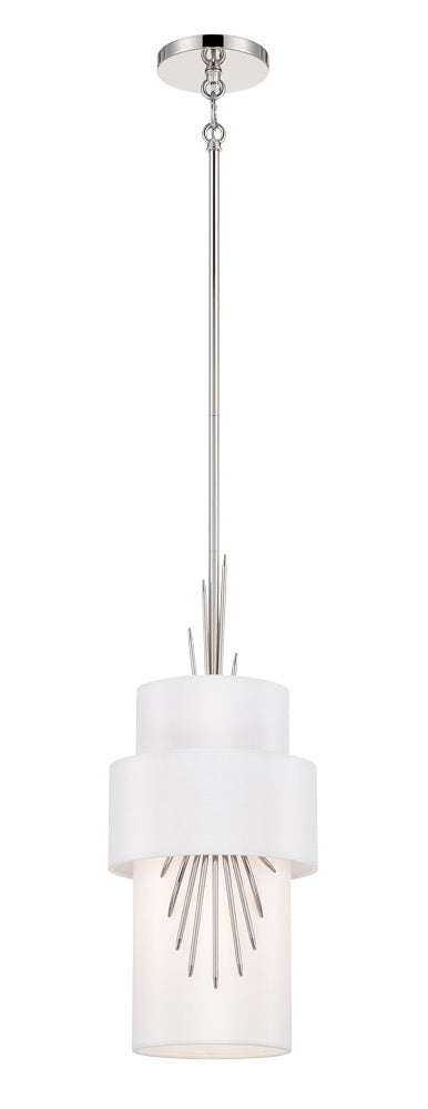 George Kovacs P5391-613 Gramercy One Light Mini Pendant, Polished Nickel Main Image.jpg