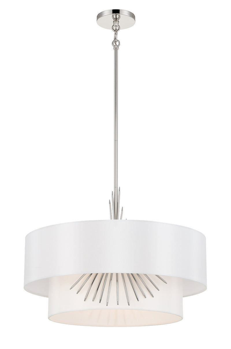 George Kovacs P5393-613 Gramercy Three Light Pendant, Polished Nickel Main Image.jpg