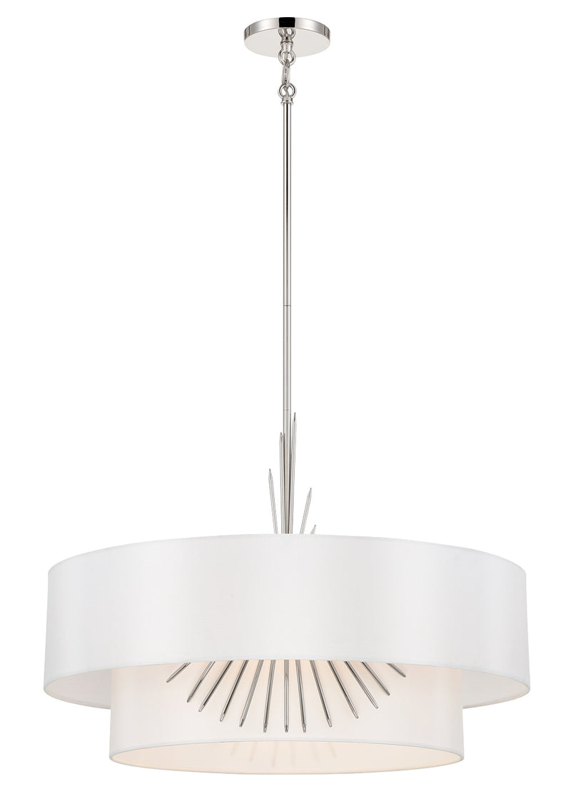 George Kovacs P5394-613 Gramercy Four Light Pendant, Polished Nickel Main Image.jpg