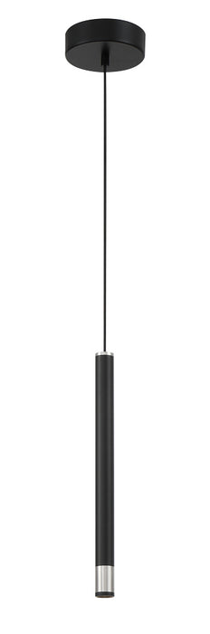 George Kovacs P5409-691-L Wand LED Mini Pendant, Coal With Brushed Nickel Main Image.jpg