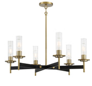 Minka-Lavery 2546-726 Baldwin Park Six Light Chandelier, Coal And Soft Brass Main Image.jpg