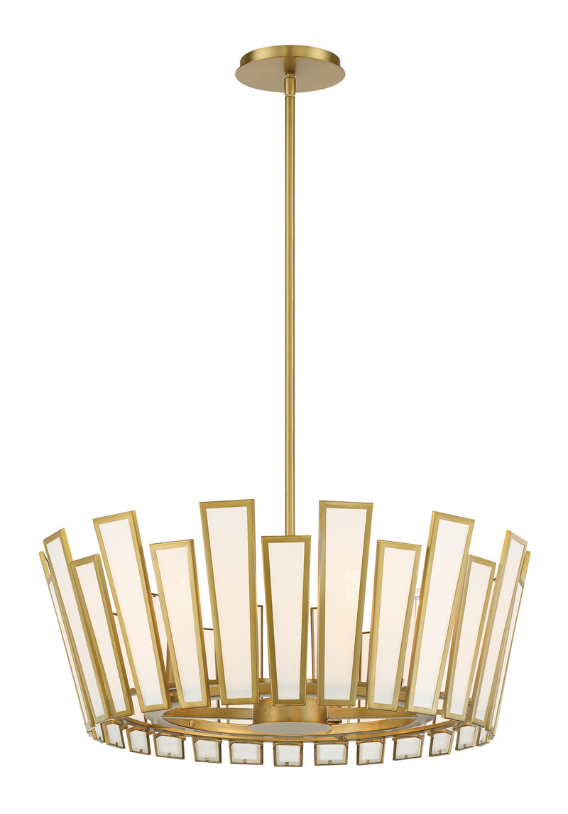 Minka-Lavery 2675-695 Ricochet Five Light Pendant, Soft Brass Main Image.jpg
