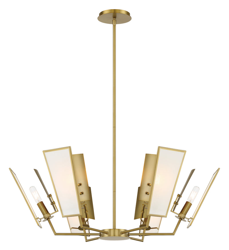 Minka-Lavery 2676-695 Ricochet Six Light Chandelier, Soft Brass Main Image.jpg