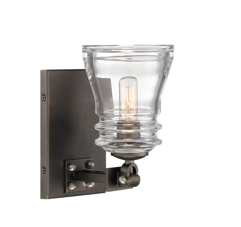 Minka-Lavery 2731-709 Graham Avenue One Light Bath, Smoked Iron And Brushed Nickel Main Image.jpg