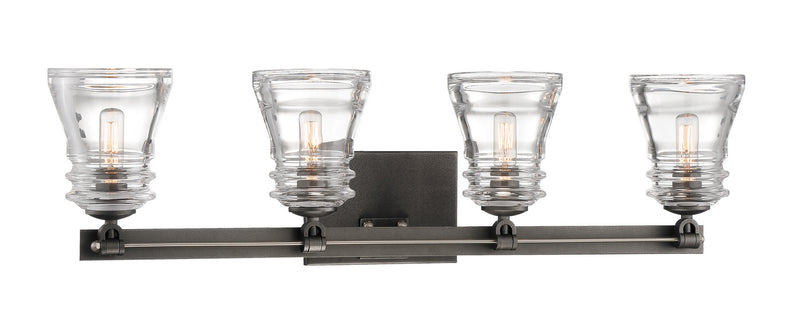 Minka-Lavery 2734-709 Graham Avenue Four Light Bath, Smoked Iron And Brushed Nickel Main Image.jpg