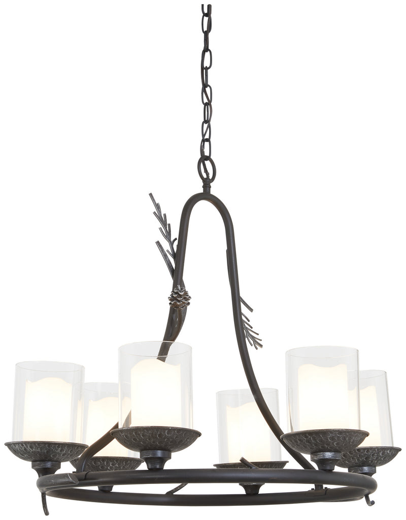 Minka-Lavery 2756-694 Ponderosa Ridge Six Light Chandelier, Weathered Spruce w/ Silver Main Image.jpg