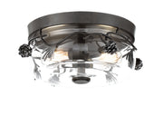 Minka-Lavery 2759-694 Ponderosa Ridge Two Light Flush Mount, Weathered Spruce w/ Silver Main Image.jpg
