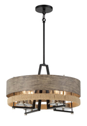 Minka-Lavery 2764-733 Silver Creek Four Light Convertible Pendant, Stone Grey, Coal & Brushed Nickel Main Image.jpg