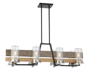 Minka-Lavery 2768-733 Silver Creek Eight Light Island Pendant, Stone Grey, Coal & Brushed Nickel Main Image.jpg