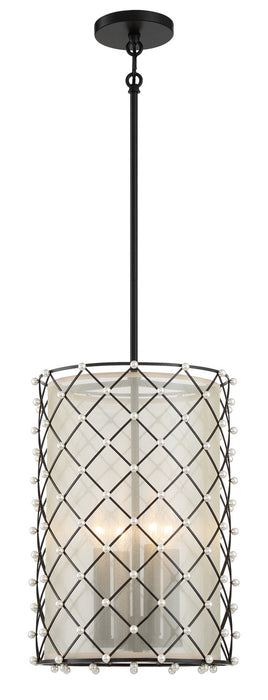 Minka-Lavery 2863-66A Sheer Elegance Four Light Pendant, Coal Main Image.jpg