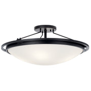 Kichler 42025BK Four Light Semi Flush Mount, Black