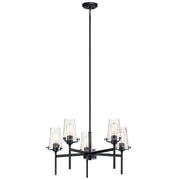 Kichler 43694BK Five Light Chandelier, Black