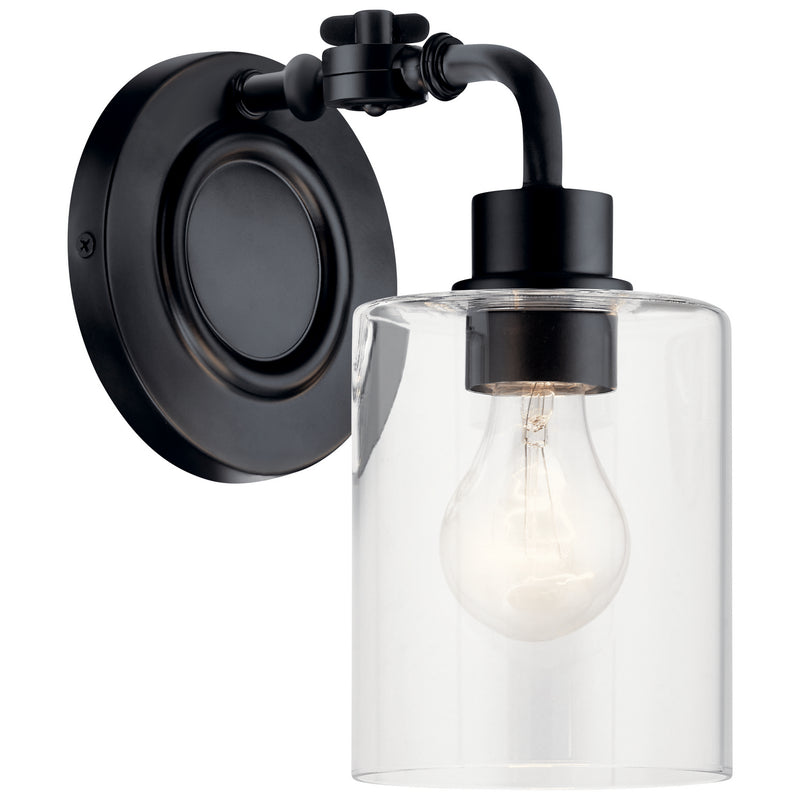 Kichler 45664BK One Light Wall Sconce, Black