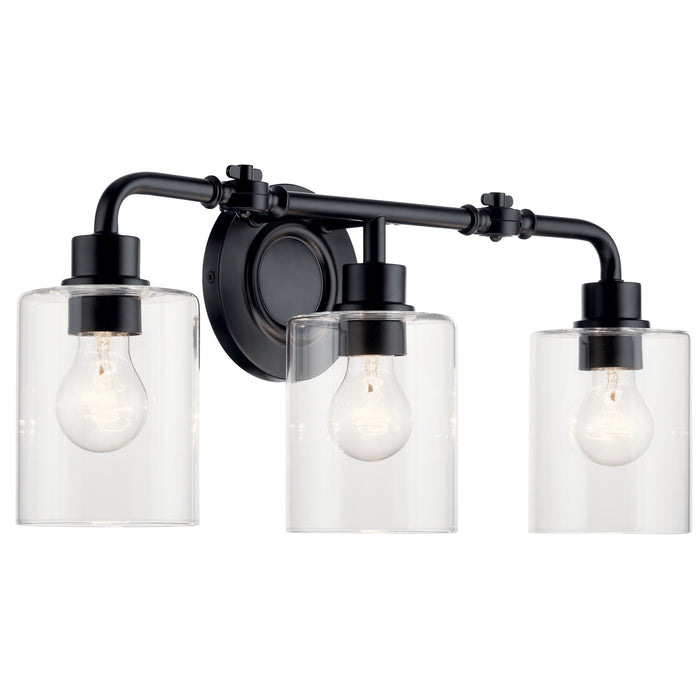 Kichler 45666BK Gunnison Three Light Bath, Black Main Image.jpg