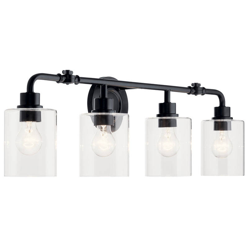 Kichler 45667BK Four Light Bath, Black