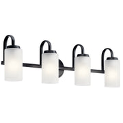 Kichler 55088BK Four Light Bath, Black