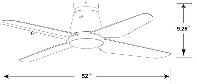 Lucci Air 21300101 Aria Hugger 52" Ceiling Fan, Matte White Alternate Image 6.jpg