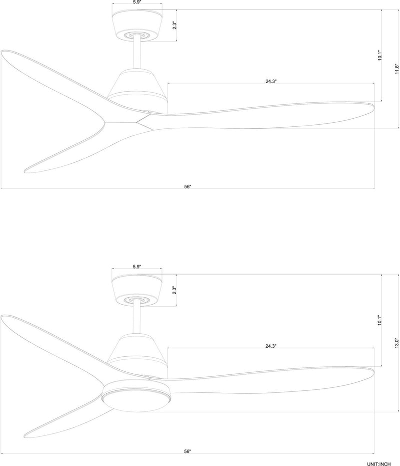 Lucci Air 21304301 Whitehaven 56" LED Ceiling Fan, White Alternate Image 6.jpg