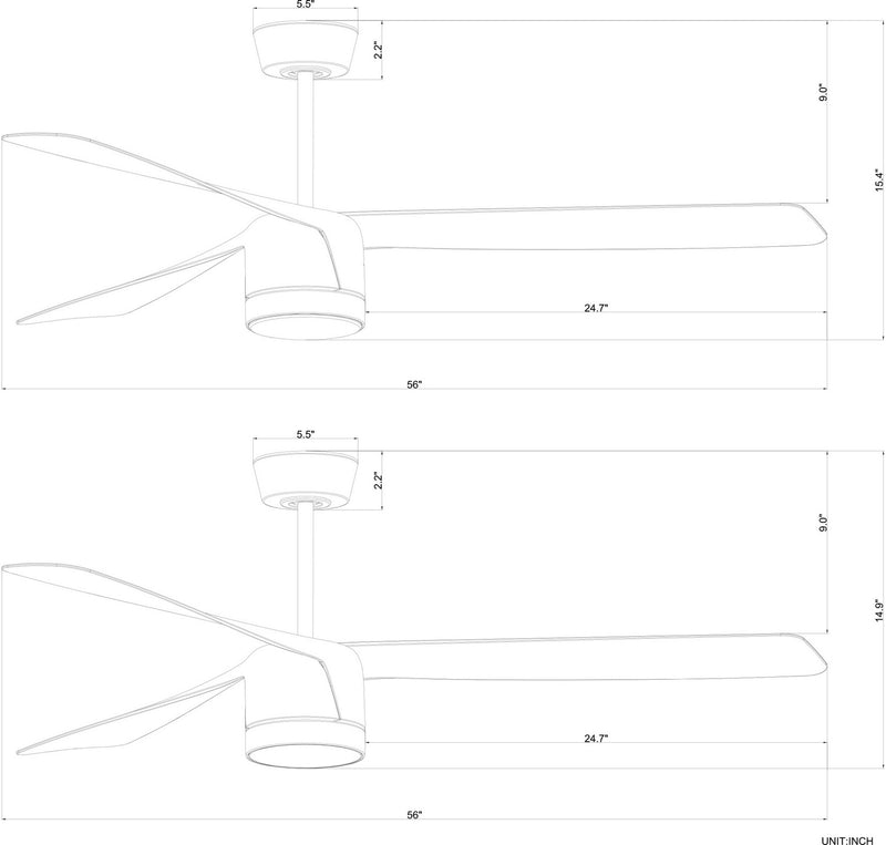 Lucci Air 21328001 Peregrine 56" Ceiling Fan, White Alternate Image 7.jpg