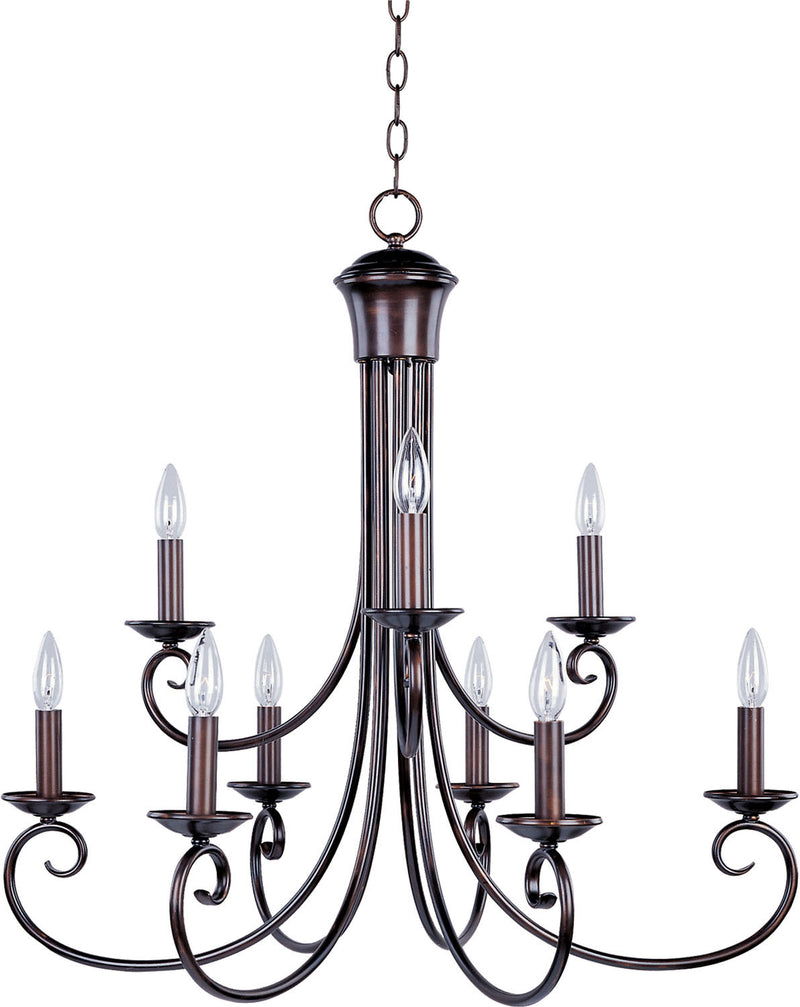 Maxim 70006OI Loft Nine Light Chandelier, Oil Rubbed Bronze Main Image.jpg
