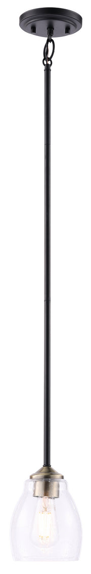Minka-Lavery 2430-878 Winsley One Light Pendant, Coal And Stained Brass Main Image.jpg