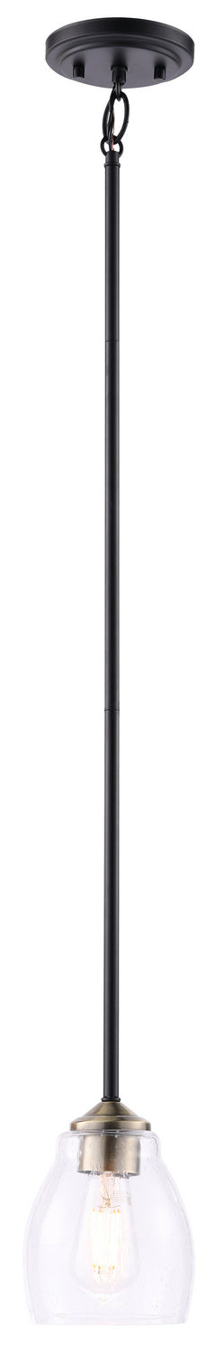 Minka-Lavery 2430-878 Winsley One Light Pendant, Coal And Stained Brass Main Image.jpg