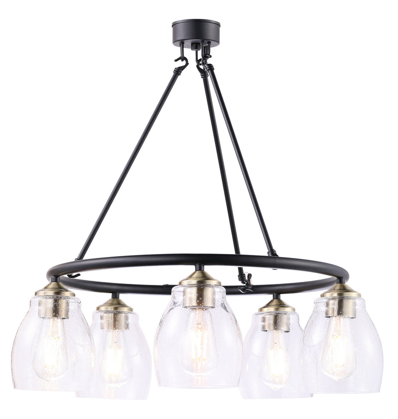 Minka-Lavery 2435-878 Winsley Five Light Chandelier, Coal And Stained Brass Main Image.jpg
