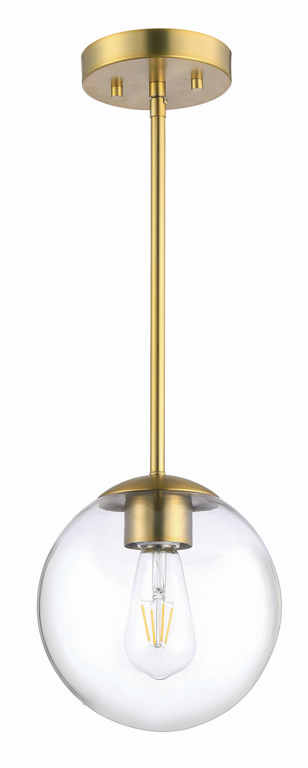 Minka-Lavery 2790-695 Auresa One Light Mini Pendant, Soft Brass Main Image.jpg