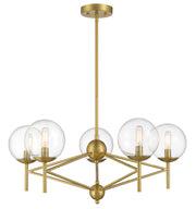 Minka-Lavery 2795-695 Auresa Five Light Pendant, Soft Brass Main Image.jpg