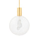 Hudson Valley KBS1875701L-AGB Gio One Light Pendant, Aged Brass Main Image.jpg