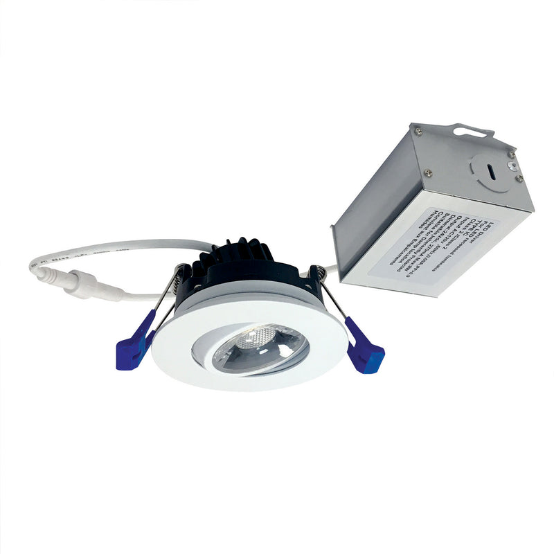 Nora Lighting NM2-2RG6027MPW 2" M2 Round Gimbal 8W 600Lm 38, Matte Powder White Main Image.jpg