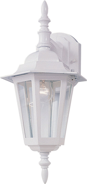 Maxim 3002CLWT Builder Cast One Light Outdoor Wall Lantern, White Main Image.jpg