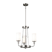 Kichler 52450CLP Three Light Mini Chandelier, Classic Pewter