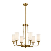 Kichler 52451NBR Six Light Chandelier, Natural Brass