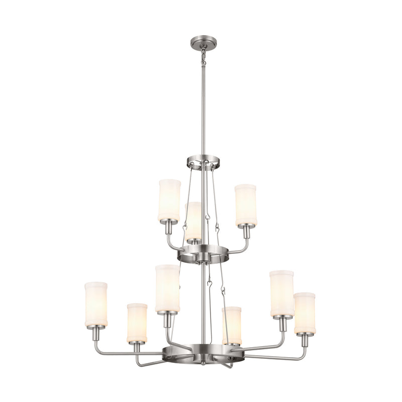 Kichler 52452CLP Nine Light Chandelier, Classic Pewter