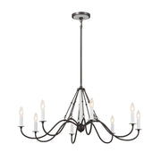 Kichler 52456AVI Eight Light Chandelier, Anvil Iron