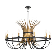Kichler 52459BK Ten Light Chandelier, Black