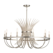 Kichler 52459NI Ten Light Chandelier, Brushed Nickel