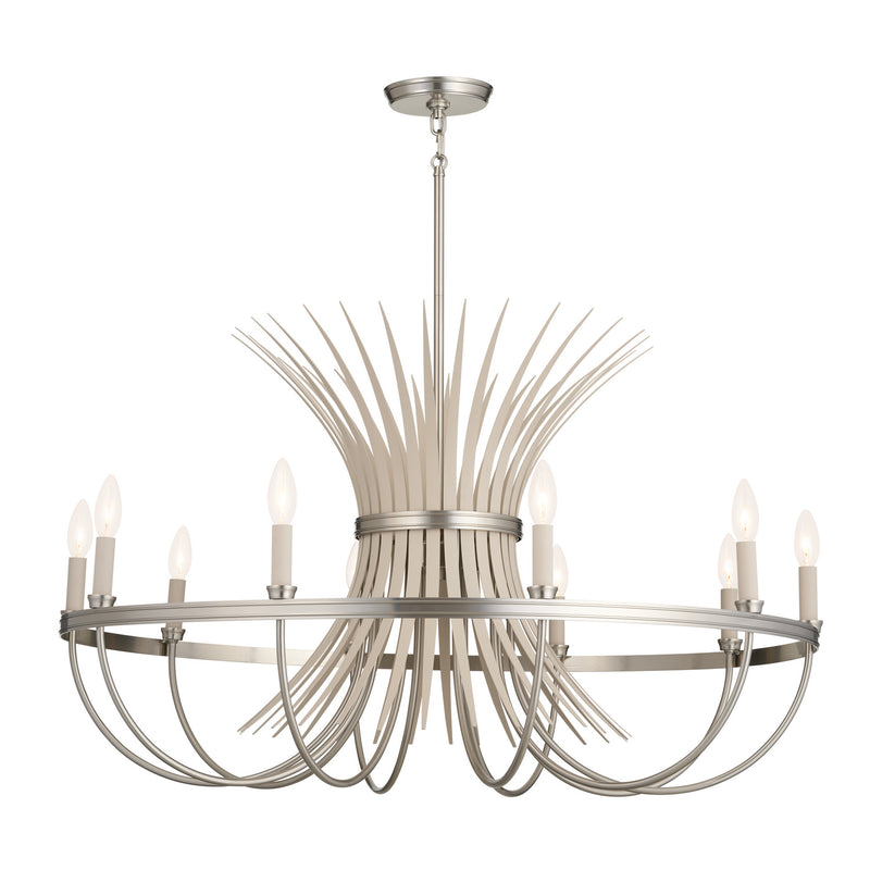 Kichler 52459NI Ten Light Chandelier, Brushed Nickel