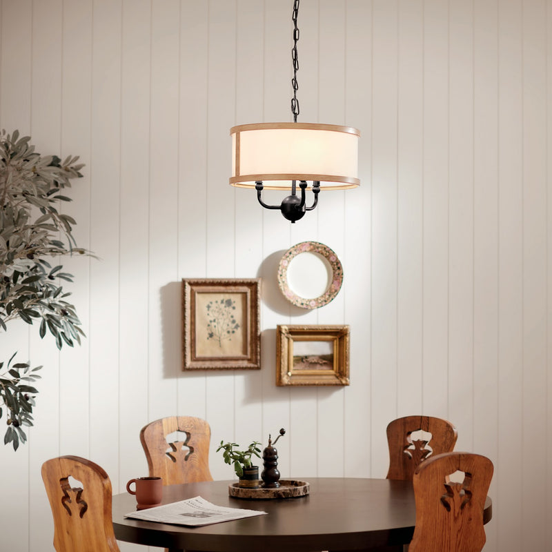 Kichler 52465AVI Three Light Chandelier/Semi Flush, Anvil Iron (6)