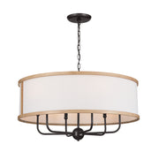 Kichler 52466AVI Six Light Chandelier, Anvil Iron