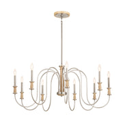 Kichler 52471NI Nine Light Chandelier, Brushed Nickel