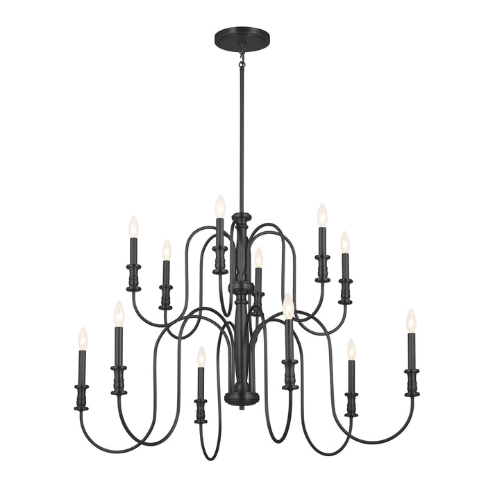 Kichler 52472BK Karthe 12 Light Chandelier, Black Main Image.jpg