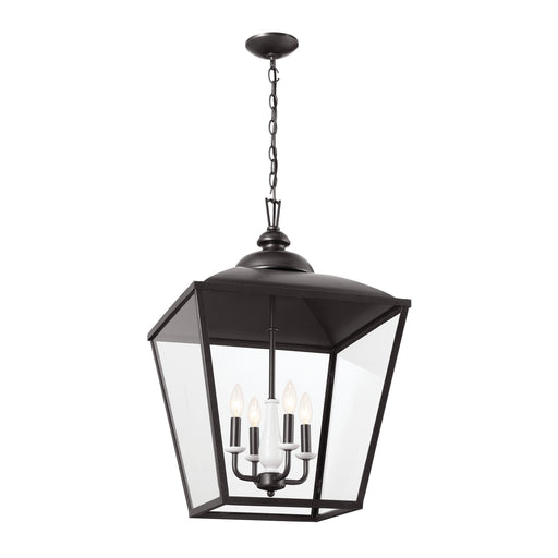 Kichler 52475AVI Four Light Foyer Pendant, Anvil Iron