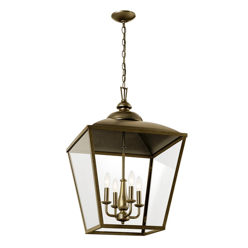 Kichler 52475CHZ Four Light Foyer Pendant, Character Bronze