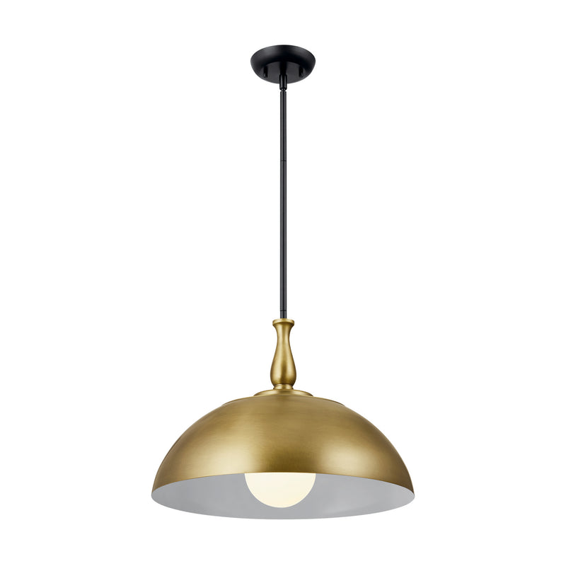 Kichler 52477NBR One Light Pendant, Natural Brass