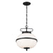 Kichler 52478BKT Two Light Pendant, Textured Black