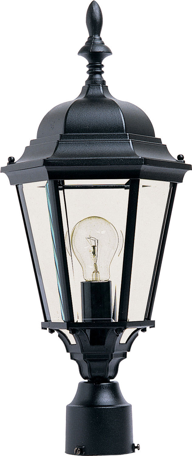 Maxim 1005BK Westlake One Light Outdoor Pole/Post Lantern, Black Main Image.jpg
