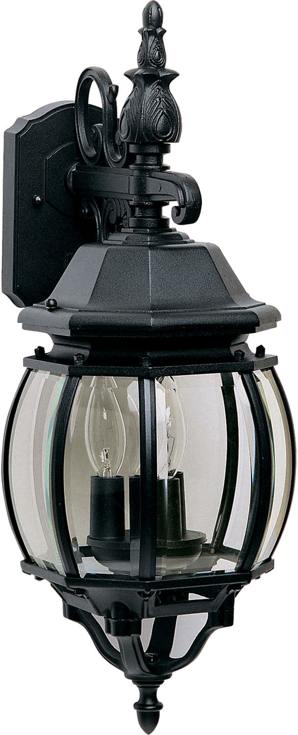 Maxim 1034BK Crown Hill Three Light Outdoor Wall Lantern, Black Main Image.jpg