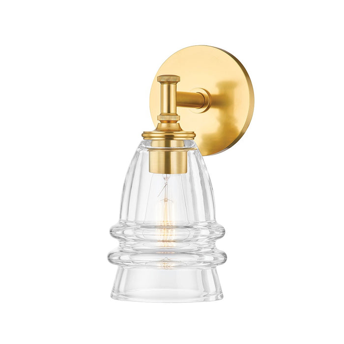 Hudson Valley 1140-AGB Newfield One Light Wall Sconce, Aged Brass Main Image.jpg